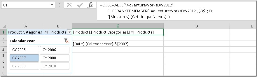 Excel_MDX_CUBEVALUE_UniqueNames_Filter